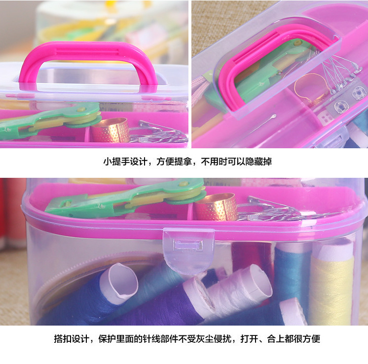 10-piece needle and thread set, tool needle and thread bag, needle and thread box set, sewing machine thread, home accessories with circular needle pic 9