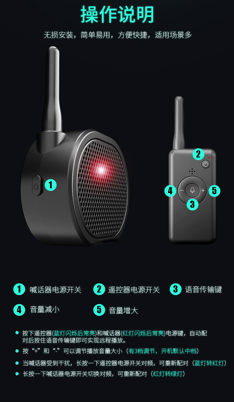 The remote loudspeaker is suitable for 2-kilometer transmission, high-altitude loudspeaker, airdrop thrower, remote control car and remote control aircraft pic 11