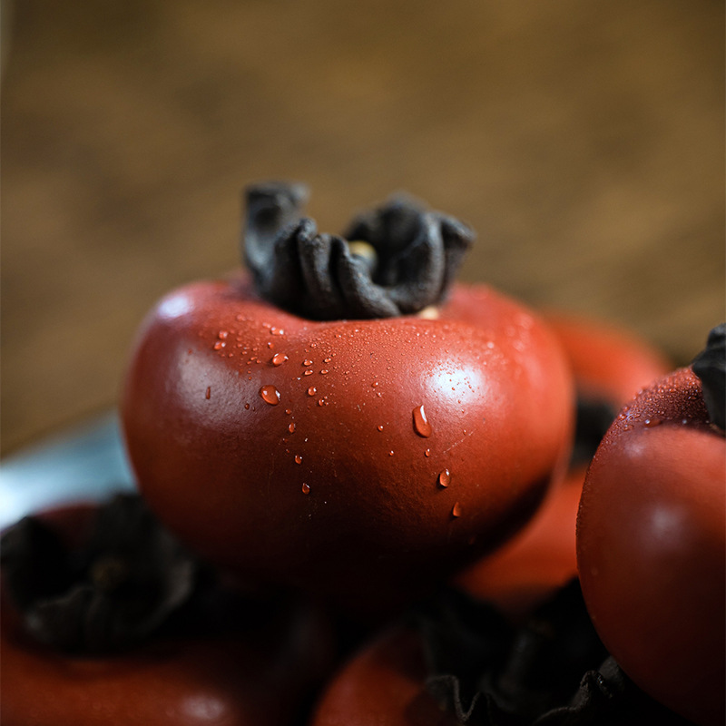Yixing purple clay tea pet persimmon ornaments, tea toys that can be cultivated, sculptures, tea set accessories, handcrafted color-changing, everything goes well wholesale pic 6