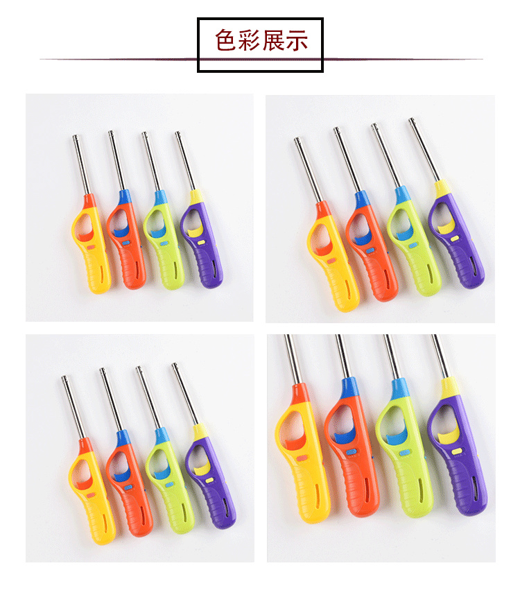 跨境现货彩色家用电子点火器厨房煤气灶明火点火器可充气打火机详情14