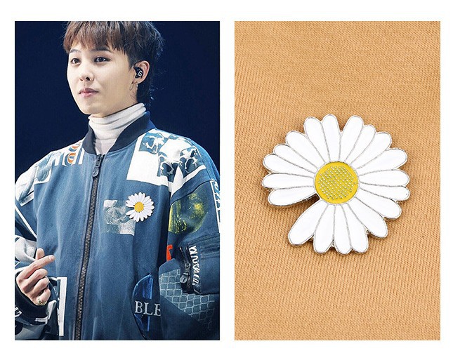 权志龙GD同款缺口小雏菊防走光胸针别针挂件徽章百搭合金衣服配饰详情11
