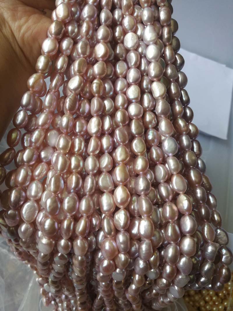 天然淡水珍珠巴洛克强光小石头造型随形直孔珍珠手工diy材料配件详情10