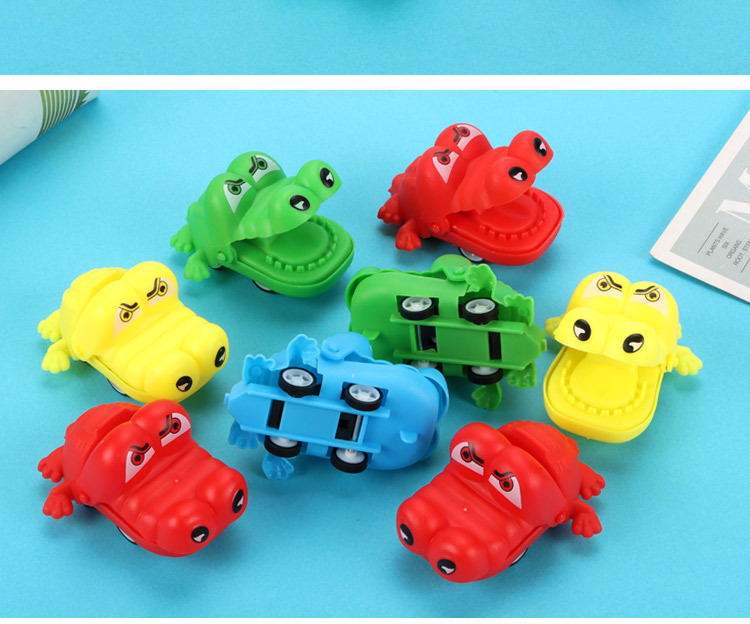 Crocodile rebound car bagged, large-mouthed animal rebound car cartoon mini biting crocodile, street stall night market toy wholesale pic 12