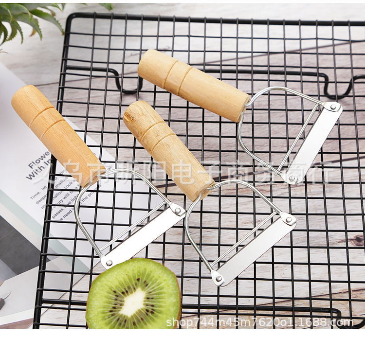 Wooden handle peeler, stainless steel knife, fruit peeler, potato and apple peeler, peeling knife, household old-fashioned peeler pic 15