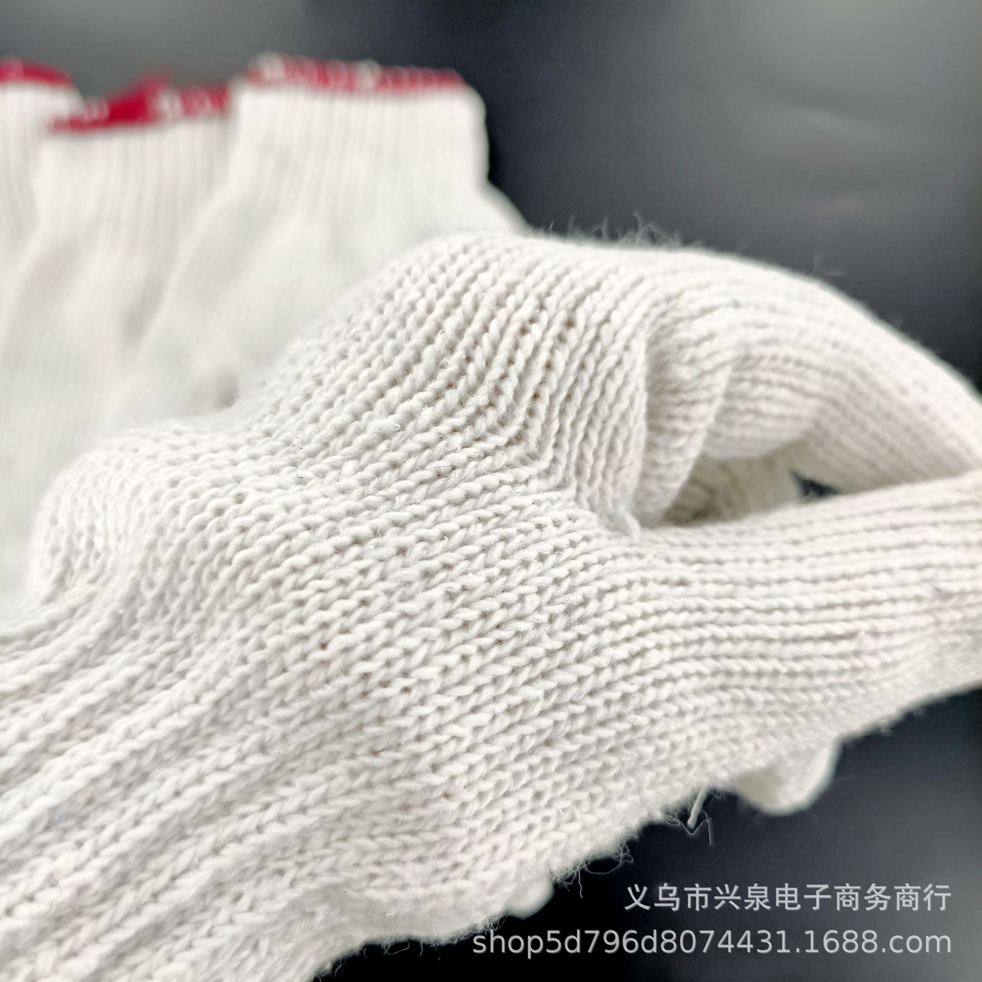 【 No. 2-14 】 Electric White 700g gloves 12/ pack 600/ piece 700g white thickened gloves, labor protection thick thread gloves, anti-abrasion and warm gloves for work 1 yuan 2 yuan wholesale supply pic 5