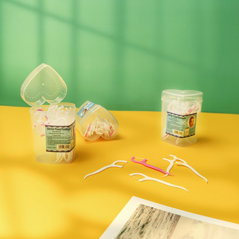 Love dental floss box, disposable plastic toothpicks, dental care, portable dental floss sticks, family floss picks pic 10