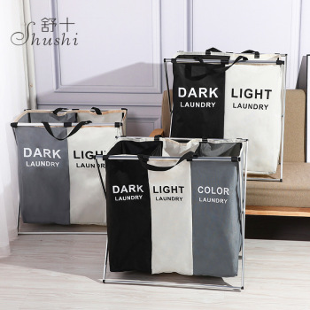 可束口防尘方框收纳筐仿麻时尚现代简约可折叠家居收纳篮批发详情5