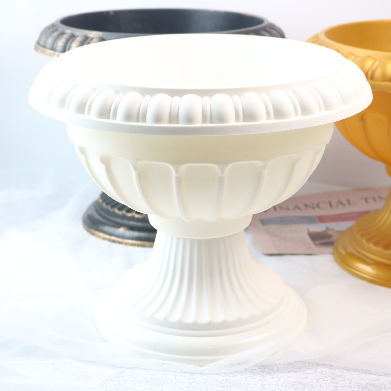 European-style plastic Roman flower POTS, wedding and festival props, Roman column accessories, table decorations, factory direct sales pic 2