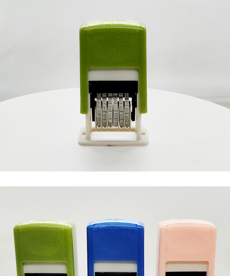 301数字印章6位新款数字可调日期印章转轮多用热卖详情9