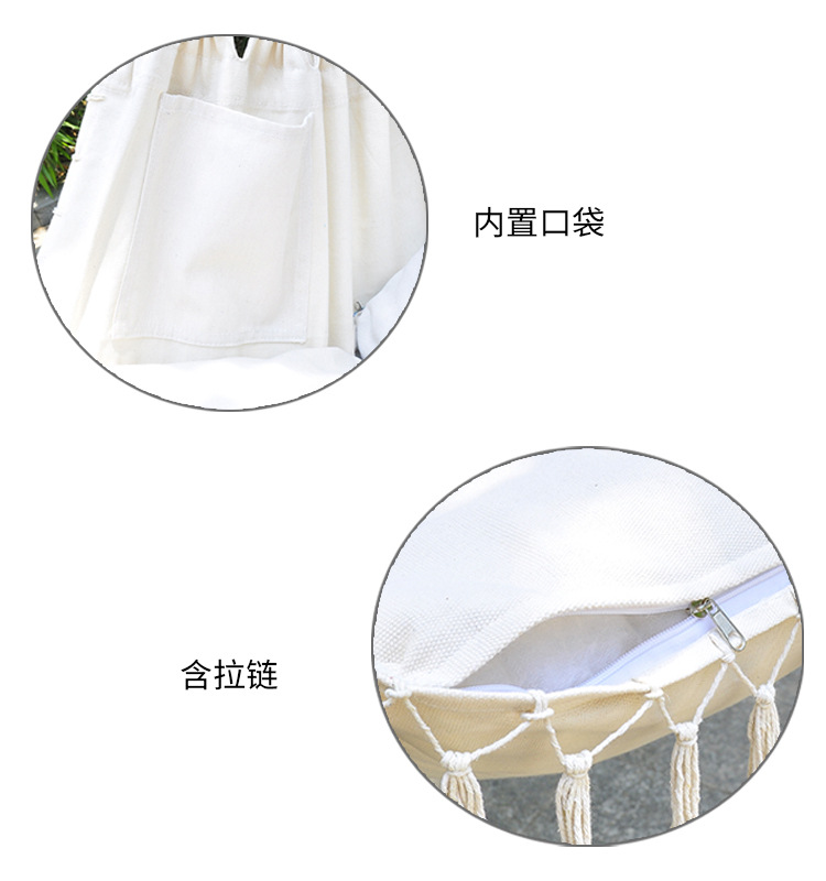 Hammock outdoor camping, indoor leisure, Nordic style portable hanging chair, tassel swing, adult camping hammock wholesale pic 28