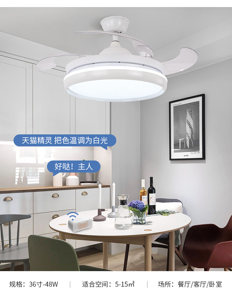 新款隐形吊扇灯餐厅客厅风扇灯家用变频吸顶电扇灯48寸大风力灯具详情18