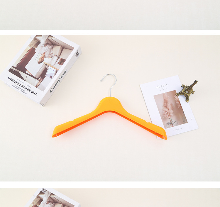 厂家直销塑料儿童衣架童装小孩宝宝白色塑料挂衣架子服装店用衣挂详情12