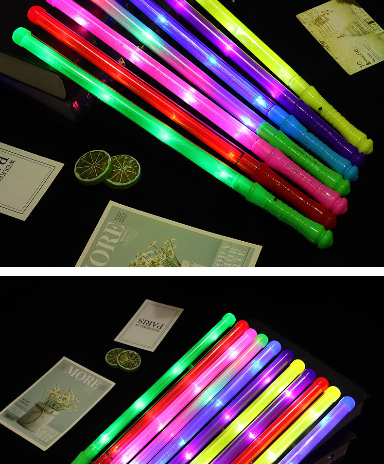 大号荧光棒演唱会发光棒48CM彩虹棒LED七彩四灯中棒闪光棒批发详情10