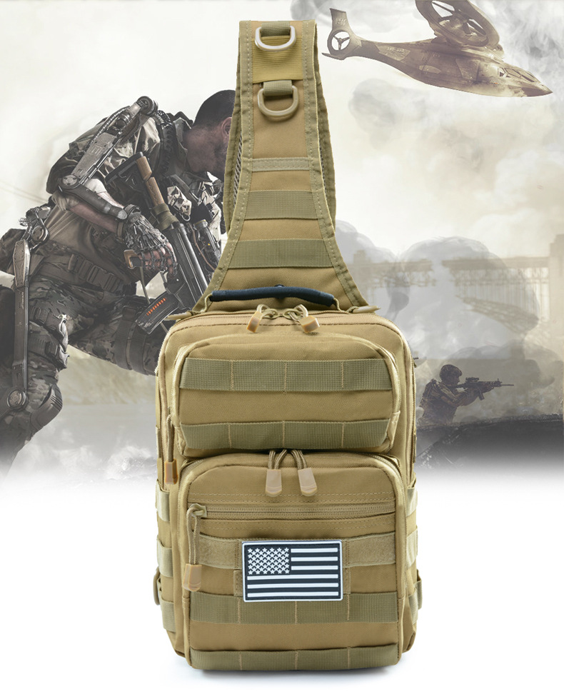  逸途 跨境军迷战术胸包迷彩单肩休闲包户外迷彩战术骑行胸挂包工厂直批详情2