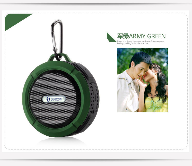 C6 Bluetooth speaker, mobile phone, car wireless small speaker, outdoor portable, hands-free, hook, call, waterproof suction cup speaker pic 9