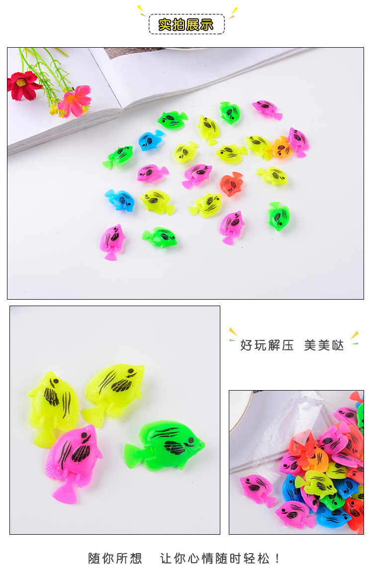 Wholesale of simulated fish, water balls, fish tank decoration, floating fish, mini gashapon accessories, colorful plastic, 2.5CM small fish pic 4