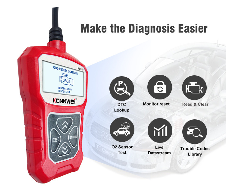 KONNWEI KW310 obd automotive fault detector Automotive diagnostic tool code reading Card elm327 obd2 pic 4