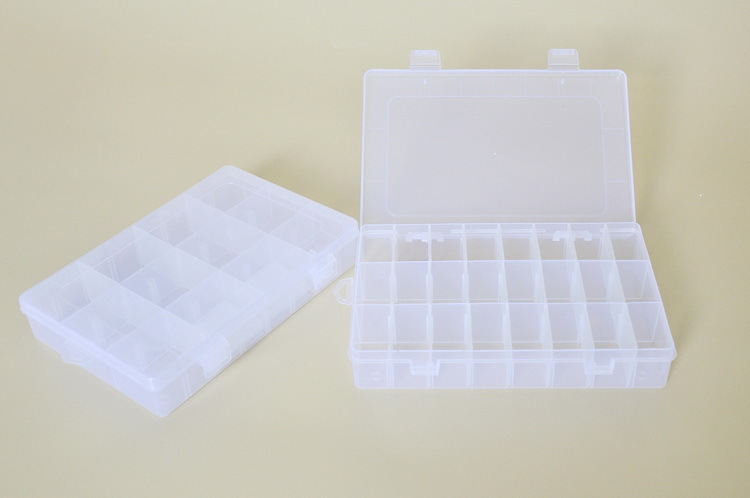 Multi-compartment transparent jewelry box, detachable plastic medicine box, stud earrings, ring jewelry, loose beads, grid storage box pic 25