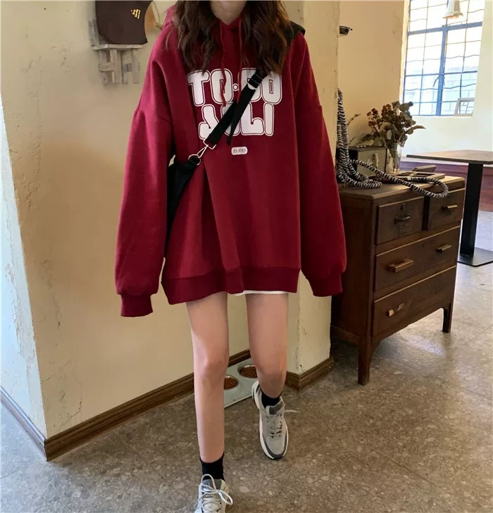 卫衣女秋冬百搭2020宽松欧美bf慵懒风加绒加厚连帽外套潮支持代发详情14