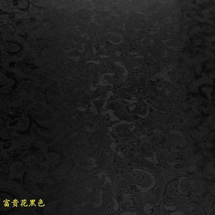 国潮黑底小红花提花布料布匹黑色人丝小草花鞋材服装面料提花布面料详情26