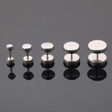 欧美简约不锈钢素圈耳环男女夸张大耳环高级感钛钢时尚耳扣耳环详情8