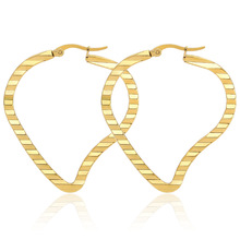 欧美简约不锈钢素圈耳环男女夸张大耳环高级感钛钢时尚耳扣耳环详情4