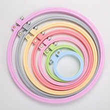 Embroidery machine accessories: Middle adjustable flower stand, round embroidery frame, embroidery stretch, candy-colored ABS plastic square embroidery ring pic 9