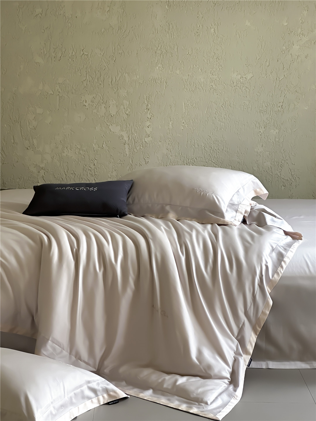 Minimalist style 100-count ultra-fine denier Tencel cotton four-piece set, high-end and silky smooth naked sleeping grade bedding pic 56