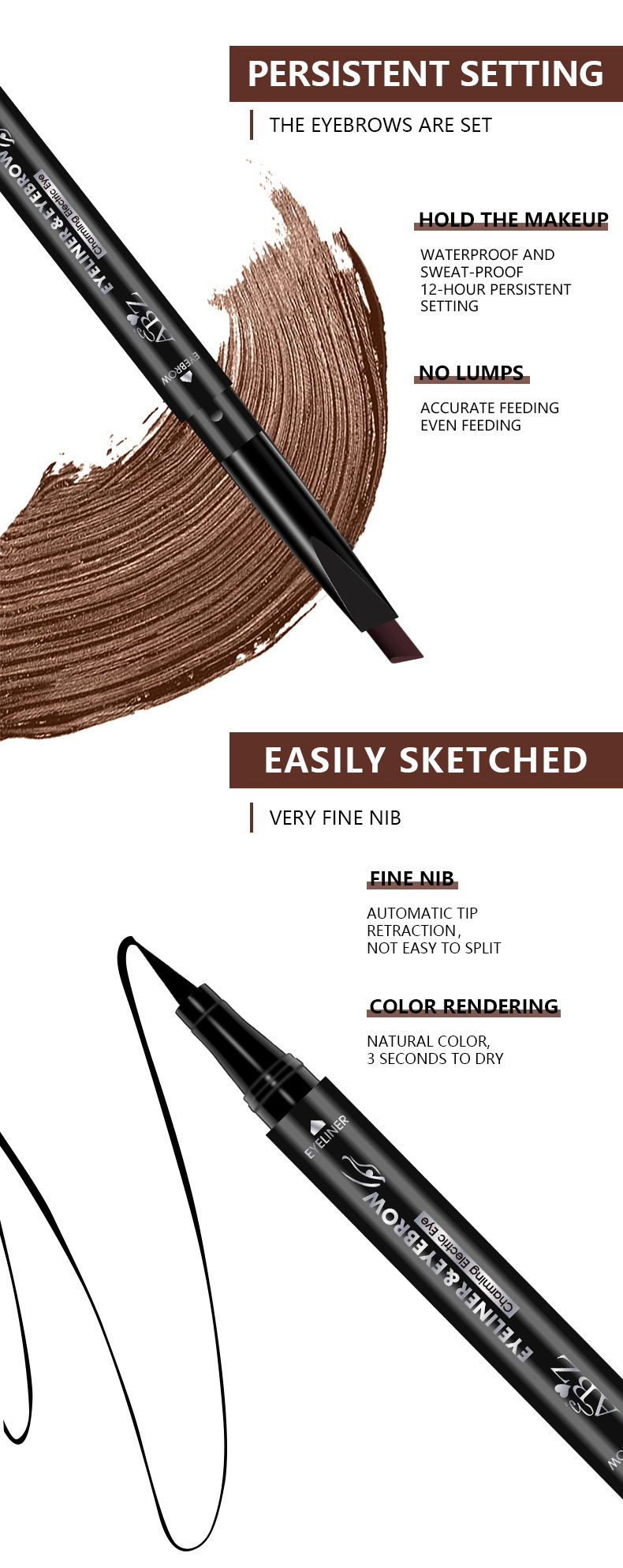 跨境外贸现货ABZ双头眼线笔防水眼线笔眉笔二合一彩妆加工批发新详情4