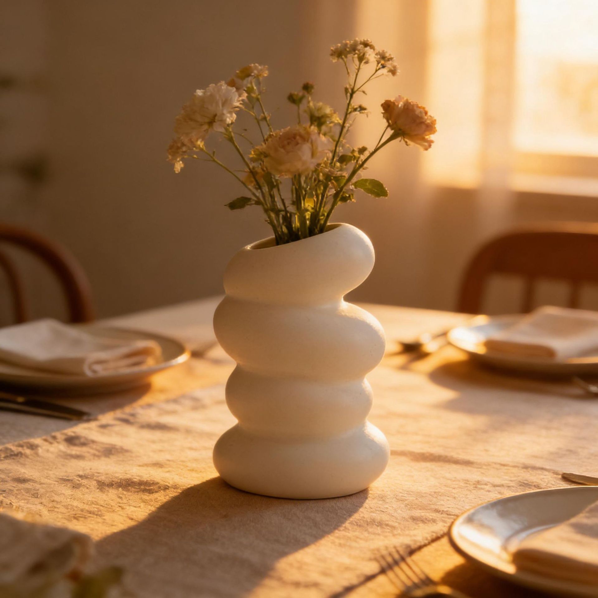 Nordic InS-style imitation ceramic plastic flower POTS, artistic and creative versatile decorative items, home entrance foyer ornaments pic 4