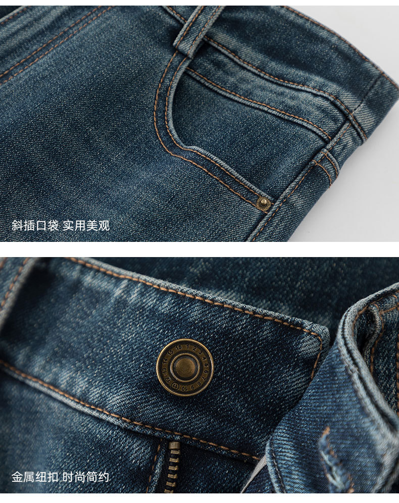 鑫阁高腰梨形窄版阔腿裤宽松显瘦显腿长直筒2025秋季新款牛仔裤女详情19