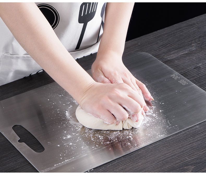 316 stainless steel cutting board, anti-bacterial and anti-mold, food-grade double-sided thickened kneading board, kitchen cutting board pic 14