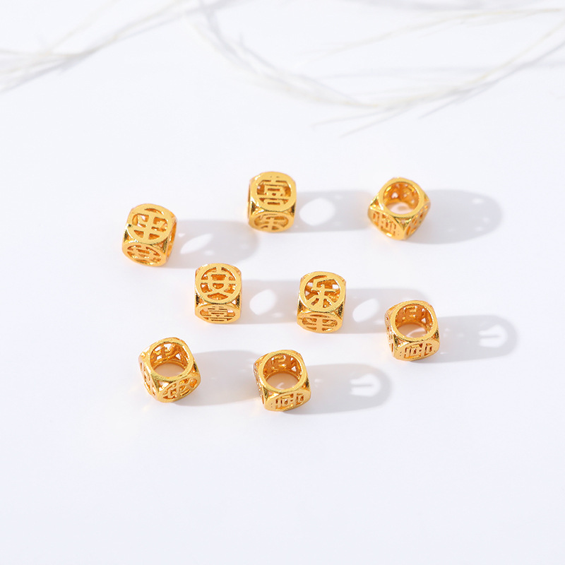 diy bracelet accessories 3D peace, joy, cute cat head carved bracelet pendant jewelry factory direct supply pic 7