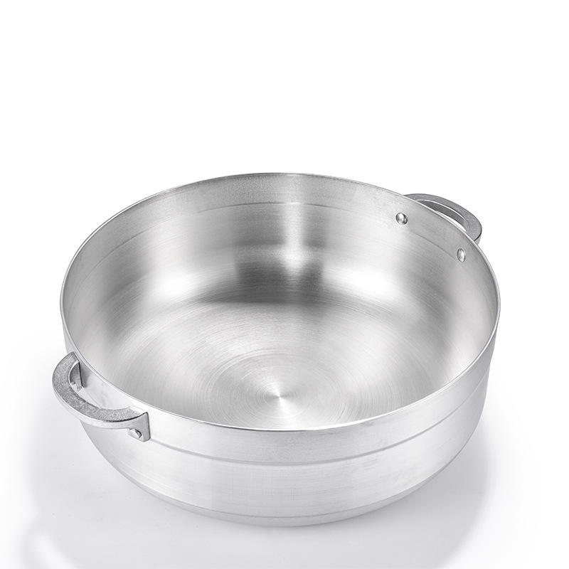 Cross-border bestseller aluminum pot 16-28cm thin and matte aluminum soup pot, commercial hotel cookware, aluminum pot set pot pic 5
