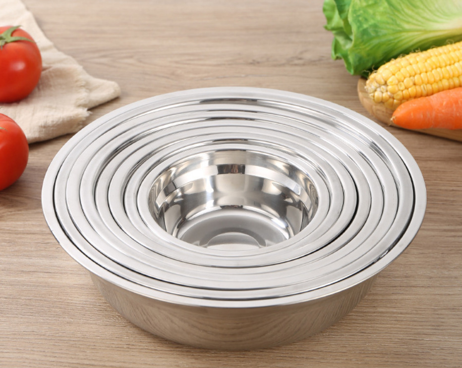 Direct sales of food-grade soup bowls, extra-thick stainless steel soup bowls, household vegetable washbasins and washbasins, pet logo gifts available upon request pic 7