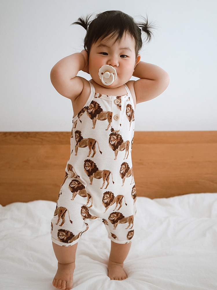 2025夏款婴儿衣服ins婴儿连体衣a类宝宝吊带哈衣爬服详情3