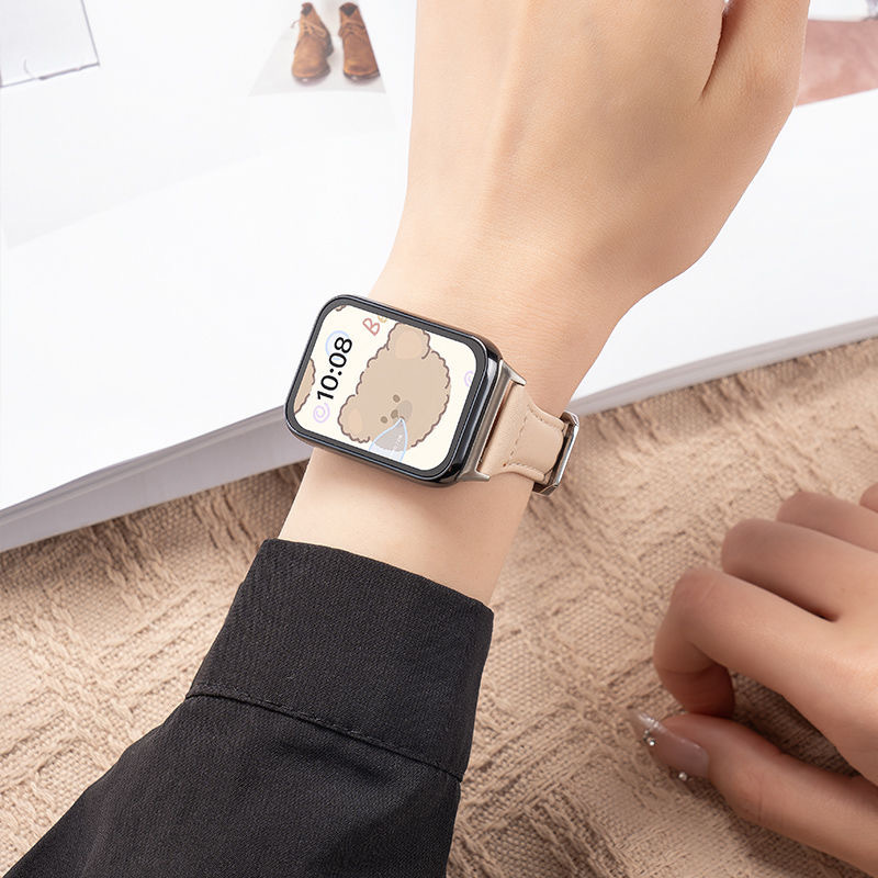 适用小米手环9pro手环表带8pro新款小蛮腰ins手腕带真皮质手表带详情10