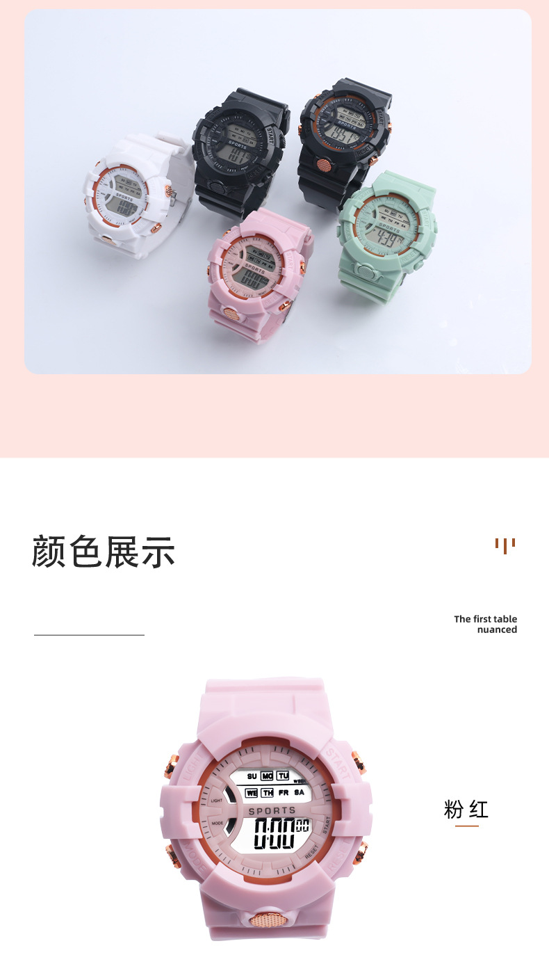 新品LED运动户外时尚计时手表男炫酷夜光学生电子表厂家批发详情3