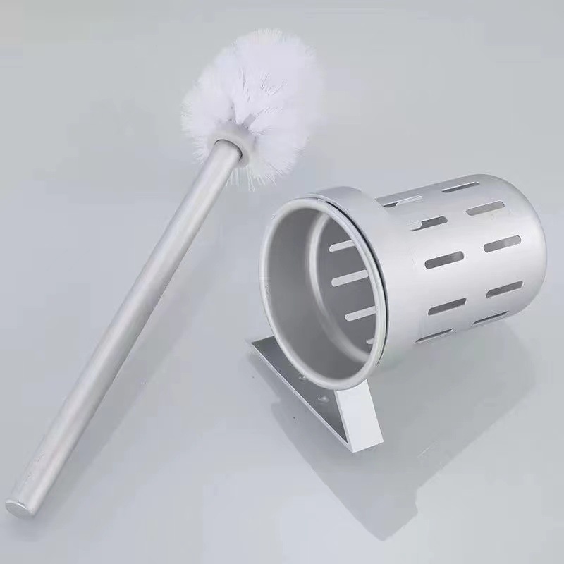 太空铝马桶刷架厕所马桶刷杯免打孔置物架卫生间马桶刷托盘置物架详情8