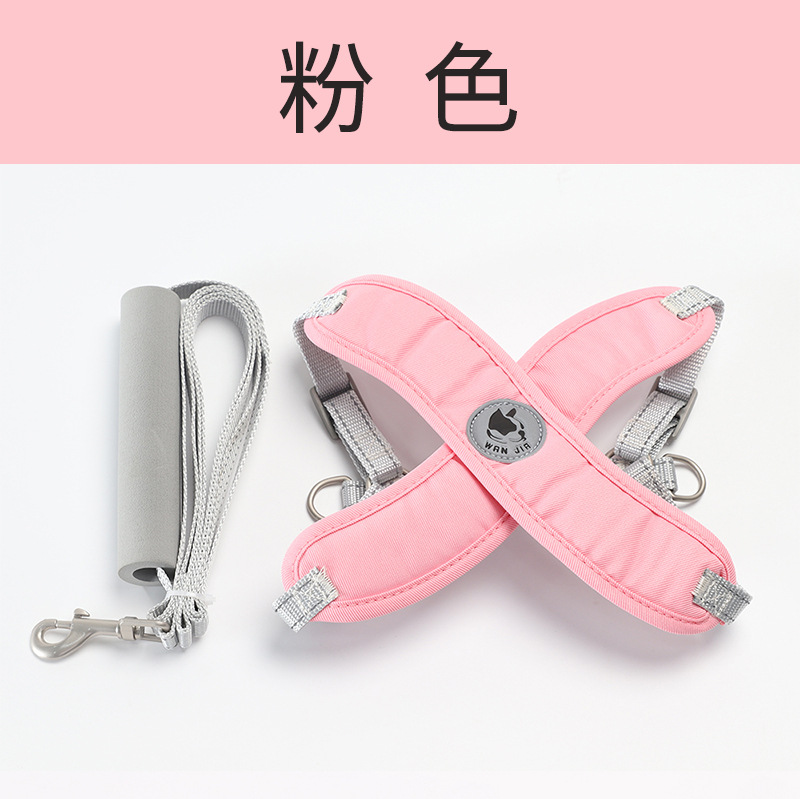 Dog leash, dog leash, vest type dog chest and back strap, adjustable safety leash for small and medium-sized dogs, dog walking wonder pic 8