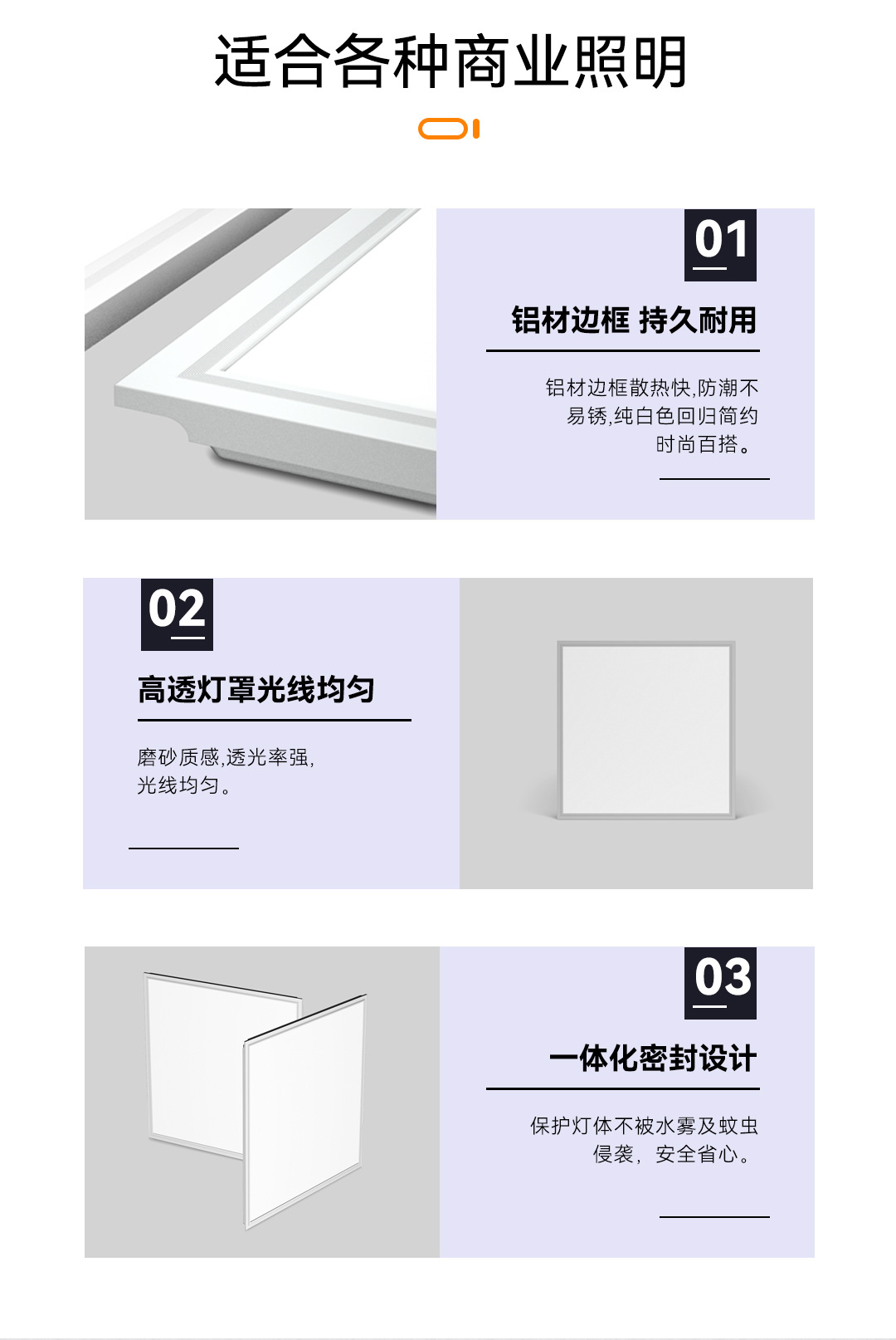 600*1200铝框平板灯595*1195集成吊顶铝扣板灯天花面板灯详情12