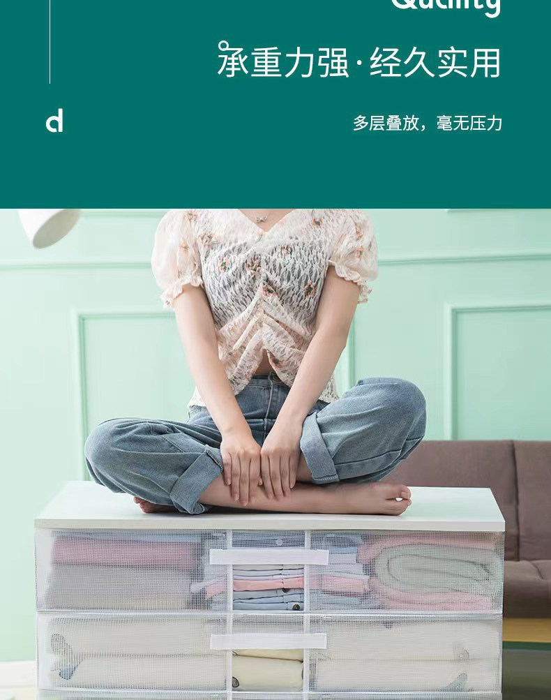 Steel frame folding clothes transparent storage box under the bed, Japanese and Korean waterproof and moisture-proof quilt storage box pic 9