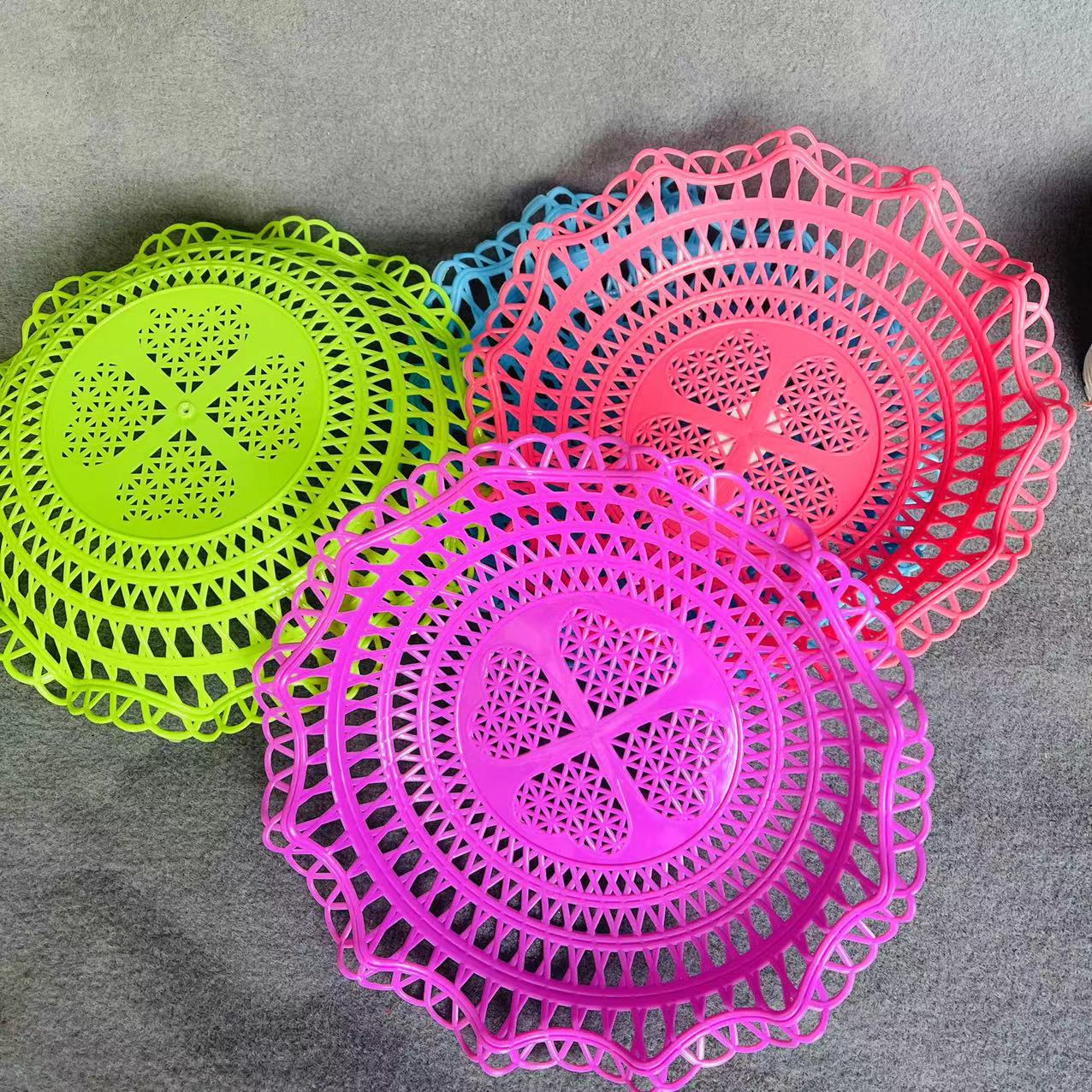 【 Zone 3-9 】902 Fruit Basket 300 yuan per box, hollow vegetable washing basket, Fruit basket, round fruit basin basket, creative living room plastic fruit basket wholesale pic 4