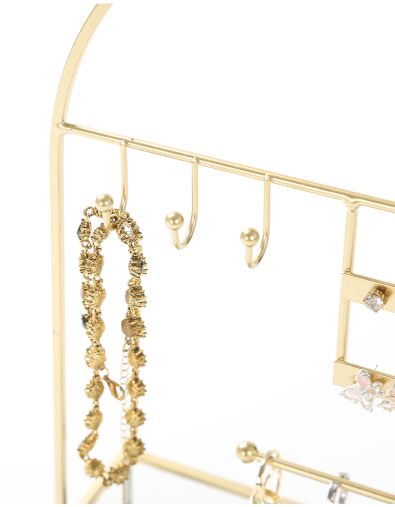 创意耳环架家用首饰架收纳耳钉卡纸道具桌面挂手链架子饰品展示架详情4