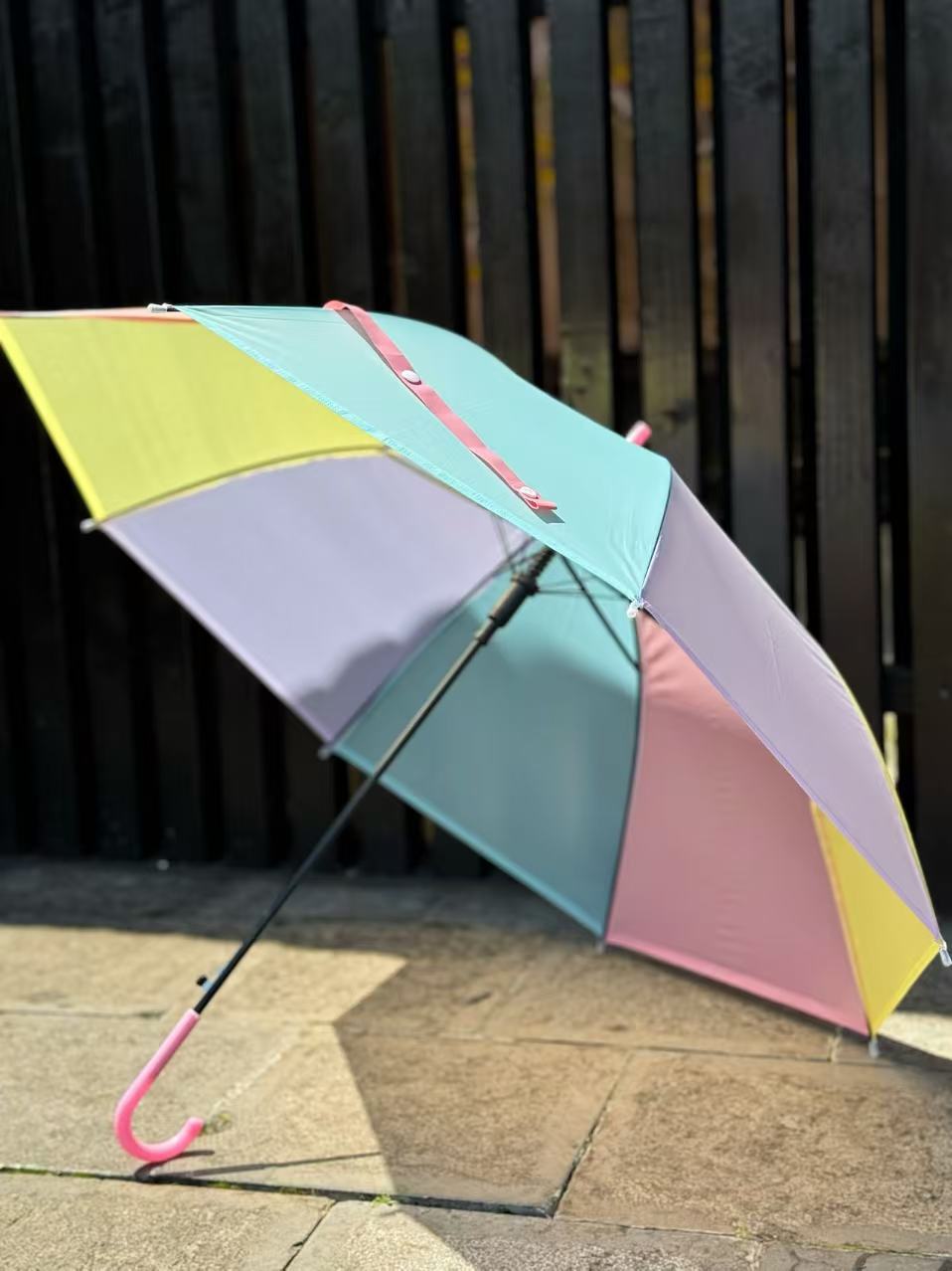 Rain Flower transparent disposable umbrella wholesale, long-handled automatic PVC plastic white high appearance level umbrella wholesale pic 7