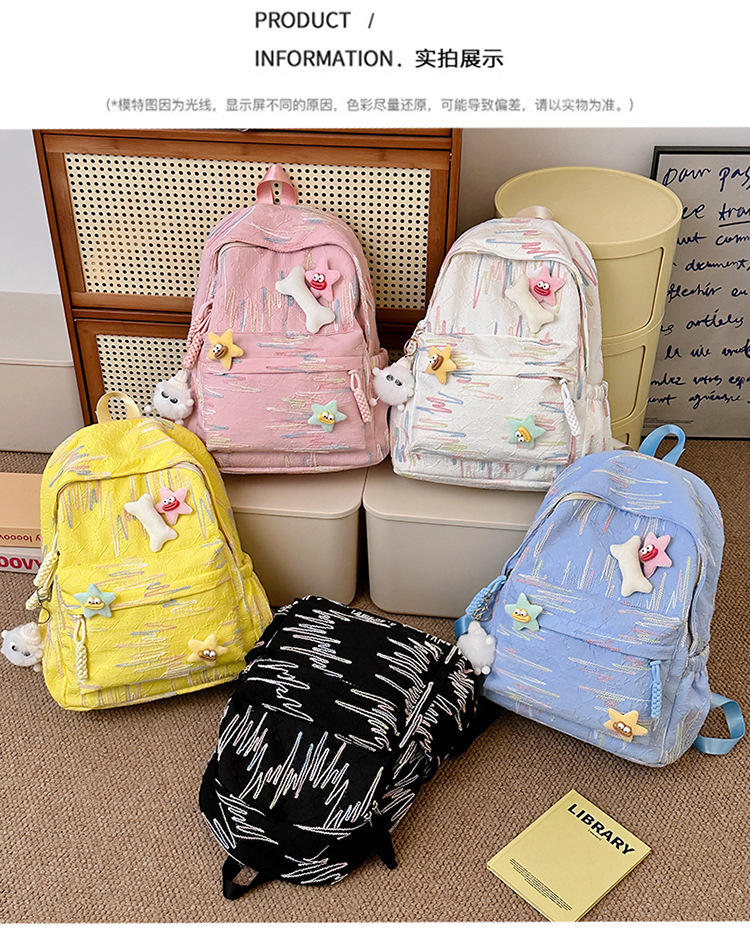 韩版书包高中生女高颜值可爱甜美背包女初中大学生电脑旅行双肩包详情17