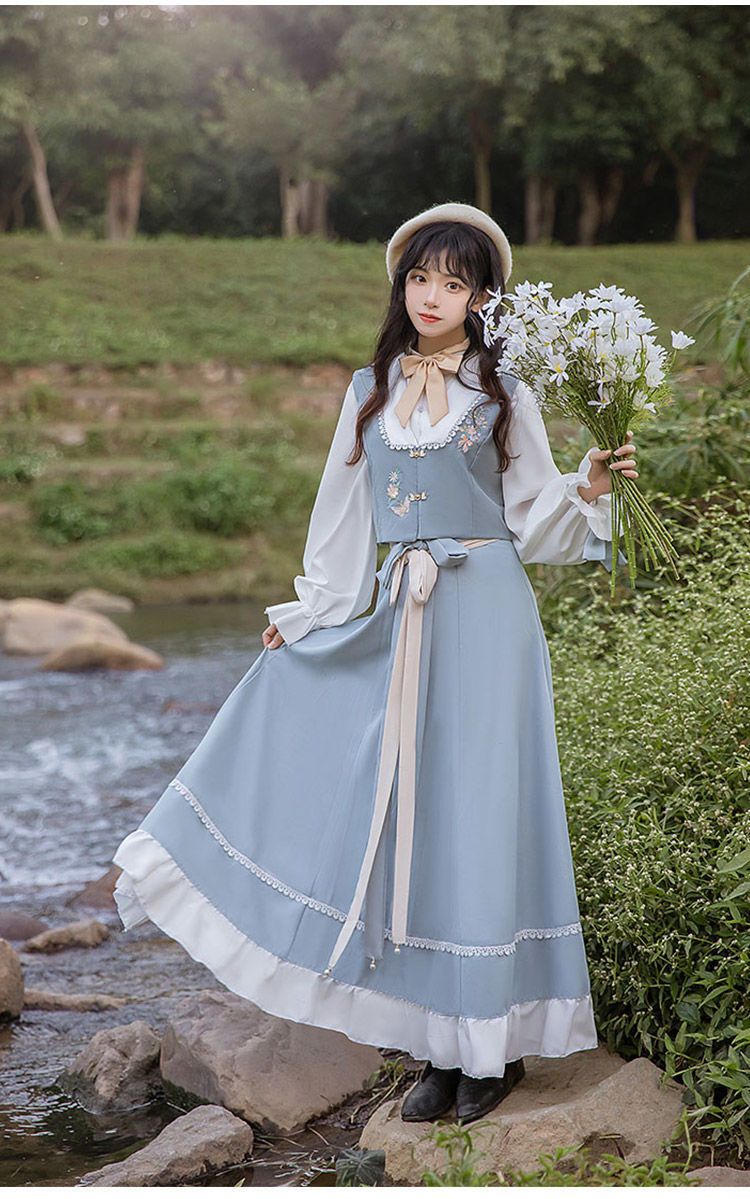 国潮-汉服女成人新款改良汉元素套装破裙中国风日常穿搭详情11