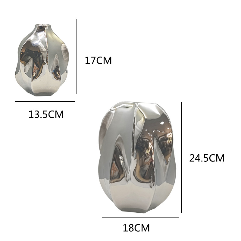 现代侘寂陶瓷花瓶摆件北欧创意设计客厅家居装饰摆设 一件代发详情3