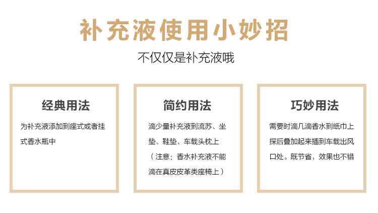 精油添加芳香祛味 炫100汽车用品厂家批发 汽车摆件香水座补充液详情19