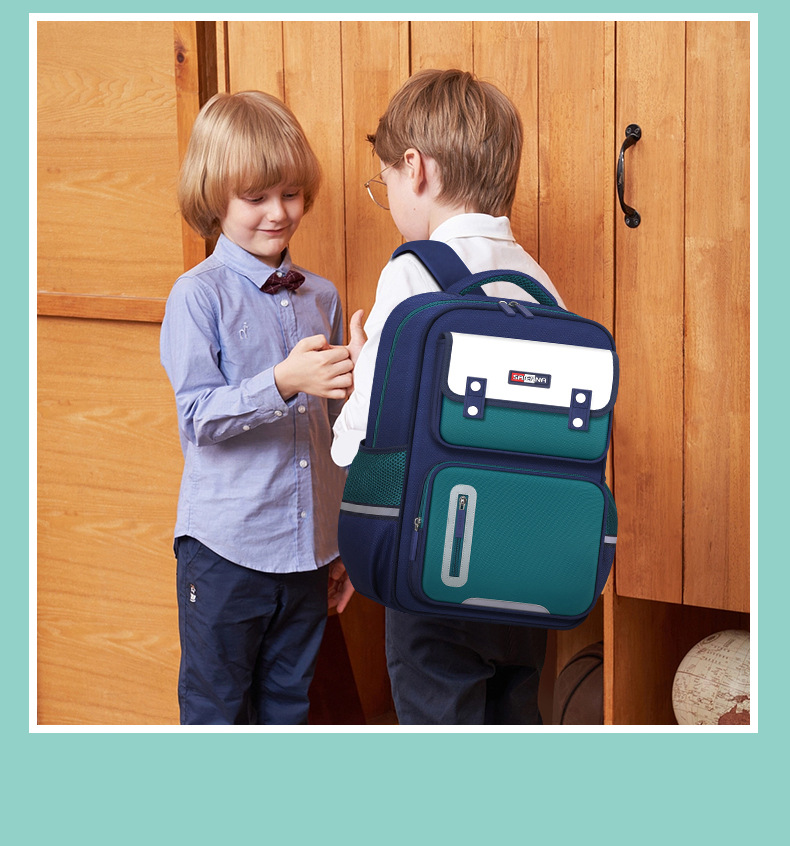 批发2023小学生书包男儿童书包女1-3-6年级书包印制可加字印logo详情3